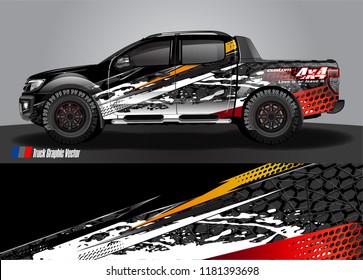 cargo truck wrap design vector. abstract background for vehicle vinyl branding