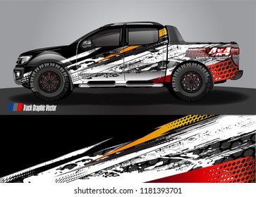 cargo truck wrap design vector. abstract background for vehicle vinyl branding