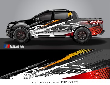 cargo truck wrap design vector. abstract background for vehicle vinyl branding