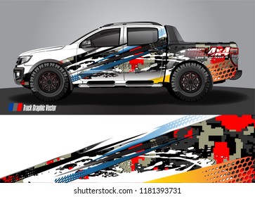 cargo truck wrap design vector. abstract background for vehicle vinyl branding