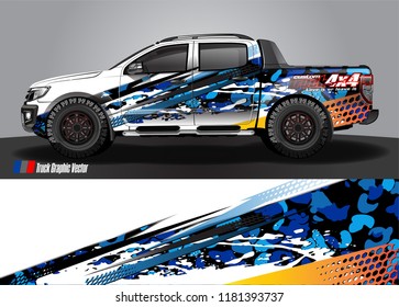 cargo truck wrap design vector. abstract background for vehicle vinyl branding
