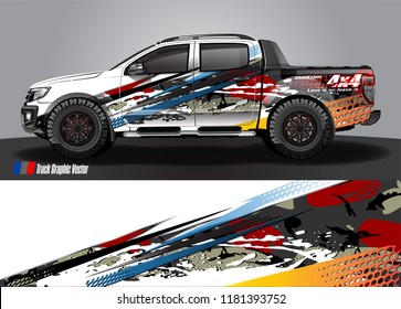 cargo truck wrap design vector. abstract background for vehicle vinyl branding