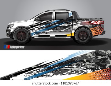 cargo truck wrap design vector. abstract background for vehicle vinyl branding