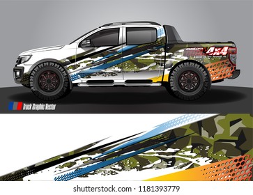 cargo truck wrap design vector. abstract background for vehicle vinyl branding