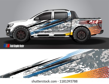 cargo truck wrap design vector. abstract background for vehicle vinyl branding