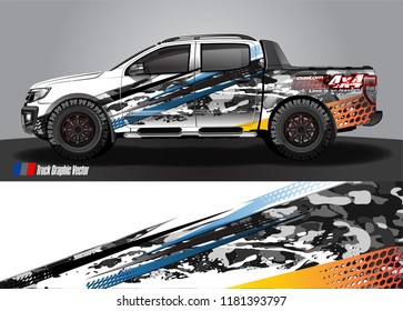 cargo truck wrap design vector. abstract background for vehicle vinyl branding