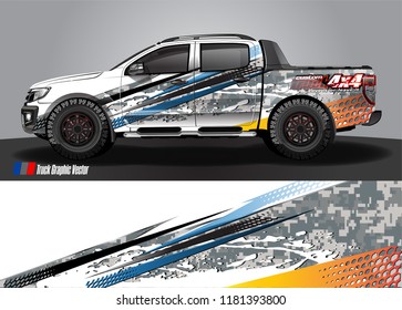 cargo truck wrap design vector. abstract background for vehicle vinyl branding