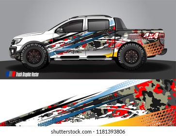 cargo truck wrap design vector. abstract background for vehicle vinyl branding