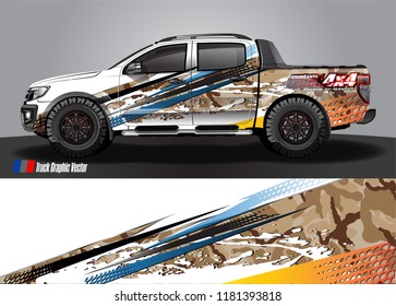 cargo truck wrap design vector. abstract background for vehicle vinyl branding