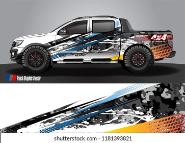 cargo truck wrap design vector. abstract background for vehicle vinyl branding