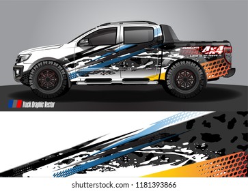 cargo truck wrap design vector. abstract background for vehicle vinyl branding