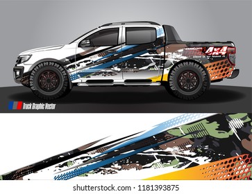 cargo truck wrap design vector. abstract background for vehicle vinyl branding