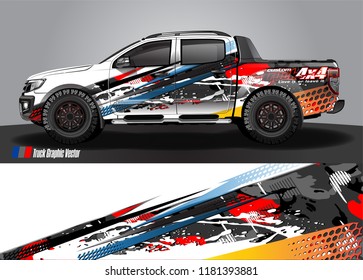 cargo truck wrap design vector. abstract background for vehicle vinyl branding