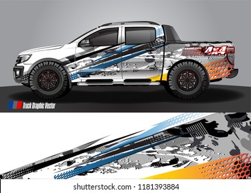 cargo truck wrap design vector. abstract background for vehicle vinyl branding