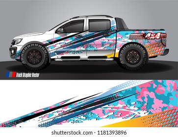cargo truck wrap design vector. abstract background for vehicle vinyl branding