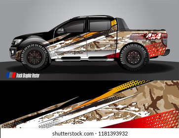 cargo truck wrap design vector. abstract background for vehicle vinyl branding