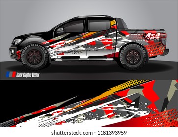 cargo truck wrap design vector. abstract background for vehicle vinyl branding
