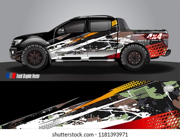 cargo truck wrap design vector. abstract background for vehicle vinyl branding