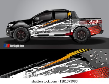 cargo truck wrap design vector. abstract background for vehicle vinyl branding