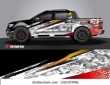 cargo truck wrap design vector. abstract background for vehicle vinyl branding