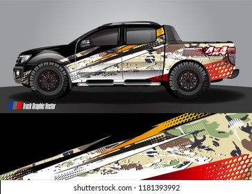 cargo truck wrap design vector. abstract background for vehicle vinyl branding