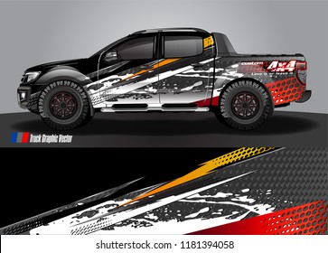 cargo truck wrap design vector. abstract background for vehicle vinyl branding
