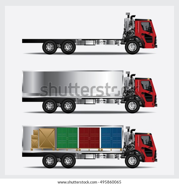 Cargo\
Trucks Transportation isolated Vector\
Illustration