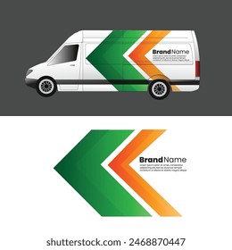 Cargo Van Body Wrap Abziehbild Design Vektorgrafik