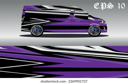 cargo van car wrap design vector
