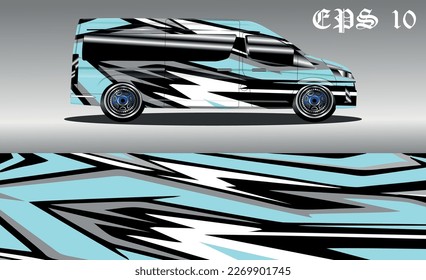 cargo van car wrap design vector