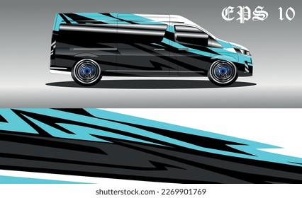 cargo van car wrap design vector