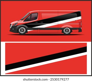 Cargo Van car wrap diseño gráfico moderno