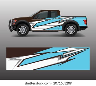 cargo van and car wrap vector, Truck decal designs, Graphic abstract stripe designs for offroad race, adventure and livery car