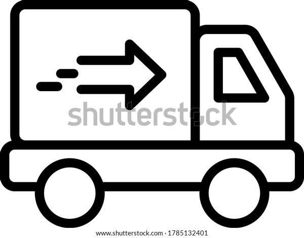 Cargo Van Concept vector Icn Design,\
Delivery Service Business Symbol on White\
background