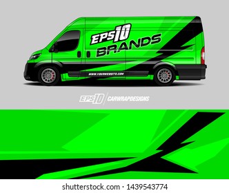 Cargo van decal design concept.  Abstract racing background for wrapping vehicle, race cars, pickup trucks and racing livery.