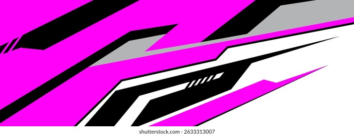 Cargo van decal design vector. Graphic abstract stripe racing background kit designs for wrap vehicle, race car, branding car.