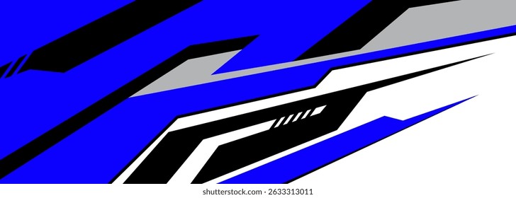 Cargo van decal design vector. Graphic abstract stripe racing background kit designs for wrap vehicle, race car, branding car.
