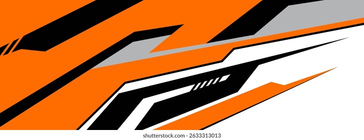 Cargo van decal design vector. Graphic abstract stripe racing background kit designs for wrap vehicle, race car, branding car.