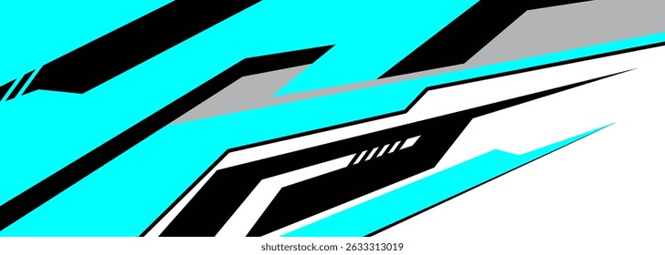 Cargo van decal design vector. Graphic abstract stripe racing background kit designs for wrap vehicle, race car, branding car.