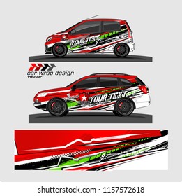 Cargo van decal designs, truck and car wrap vector. Graphic abstract stripe designs for advertisement, race, adventure and livery car