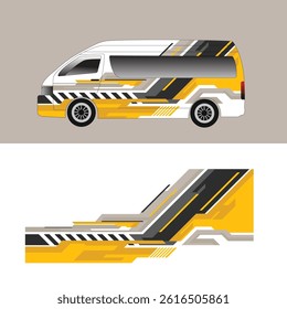 Cargo van delivery car body background livery decal design