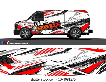 
Cargo van graphic vector. abstract racing shape with modern camouflage design for vehicle vinyl wrap 
