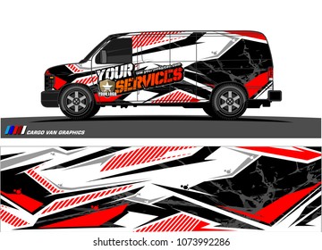 
Cargo van graphic vector. abstract racing shape with modern camouflage design for vehicle vinyl wrap 
