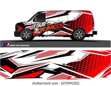 
Cargo van graphic vector. abstract racing shape with modern camouflage design for vehicle vinyl wrap 
