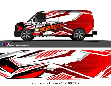 
Cargo van graphic vector. abstract racing shape with modern camouflage design for vehicle vinyl wrap 
