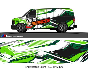 
Cargo van graphic vector. abstract racing shape with modern camouflage design for vehicle vinyl wrap 

