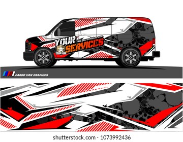 
Cargo van graphic vector. abstract racing shape with modern camouflage design for vehicle vinyl wrap 
