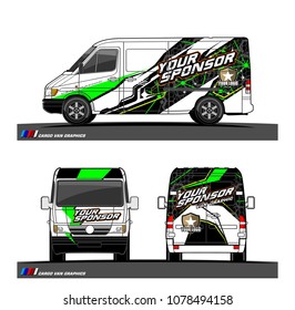 Cargo van graphic vector. abstract racing shape with modern camouflage design for vehicle vinyl wrap 
