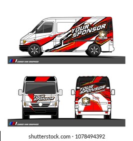 Cargo van graphic vector. abstract racing shape with modern camouflage design for vehicle vinyl wrap 
