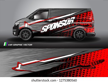 Cargo van graphic vector. abstract racing shape with modern camouflage design for vehicle vinyl wrap 
